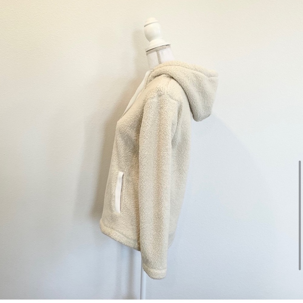 Abercrombie & Fitch soft af sherpa teddy bear hoodie pullover sweatshirt size S - Picture 5 of 6